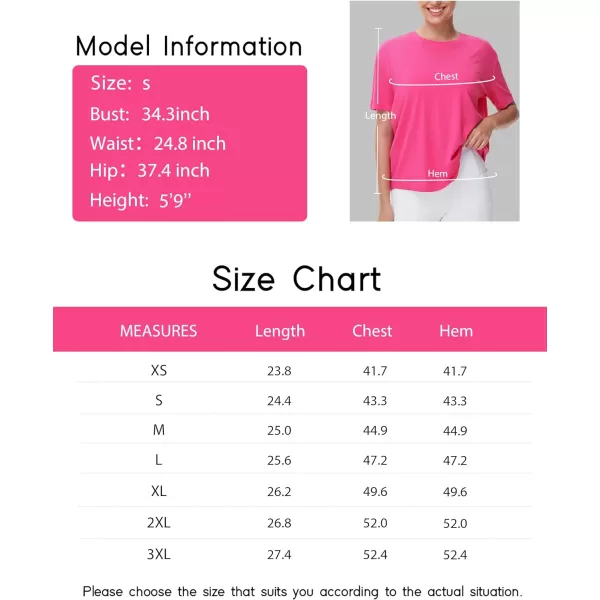 THE GYM PEOPLE Womens Short Sleeve Workout TShirts Back Loose Fit Running Yoga Tee TopsBright Pink