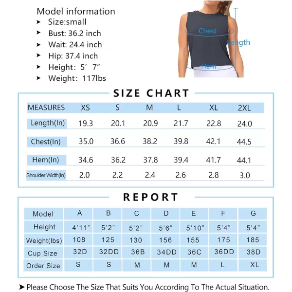 THE GYM PEOPLE Womens Workout Tops in Ice Silk Quick Dry SleevelessCharcoal Grey