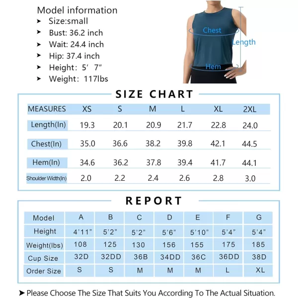THE GYM PEOPLE Womens Workout Tops in Ice Silk Quick Dry SleevelessDark Blue Green