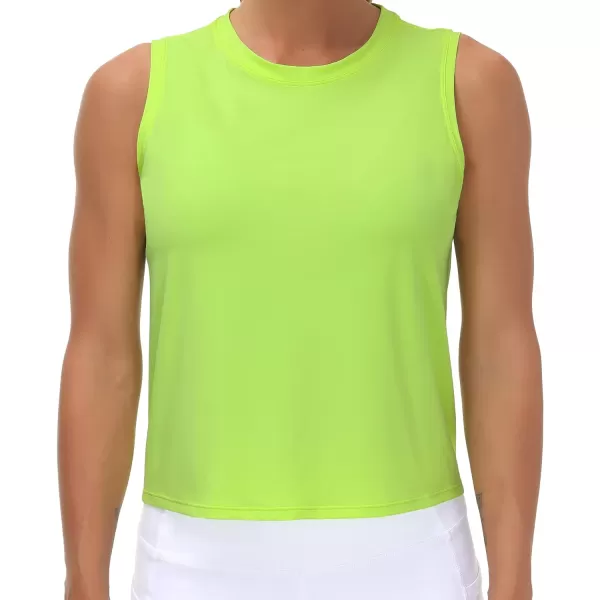 THE GYM PEOPLE Womens Workout Tops in Ice Silk Quick Dry SleevelessYellow