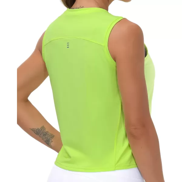 THE GYM PEOPLE Womens Workout Tops in Ice Silk Quick Dry SleevelessYellow