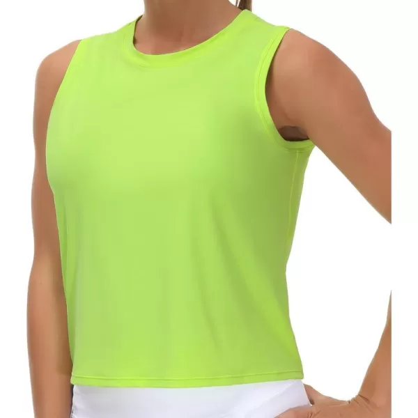 THE GYM PEOPLE Womens Workout Tops in Ice Silk Quick Dry SleevelessYellow