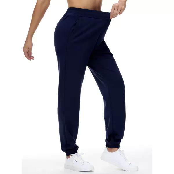 THE GYM PEOPLE Womens Baggy Cinch Bottom Sweatpants Lightweight Workout Joggers Pants with PocketsDark Blue