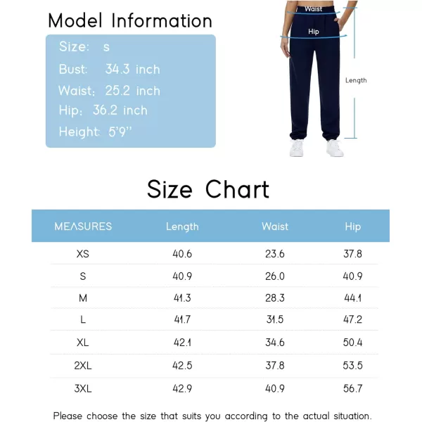 THE GYM PEOPLE Womens Baggy Cinch Bottom Sweatpants Lightweight Workout Joggers Pants with PocketsDark Blue