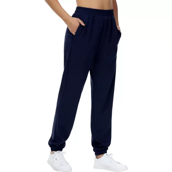 THE GYM PEOPLE Womens Baggy Cinch Bottom Sweatpants Lightweight Workout Joggers Pants with PocketsDark Blue