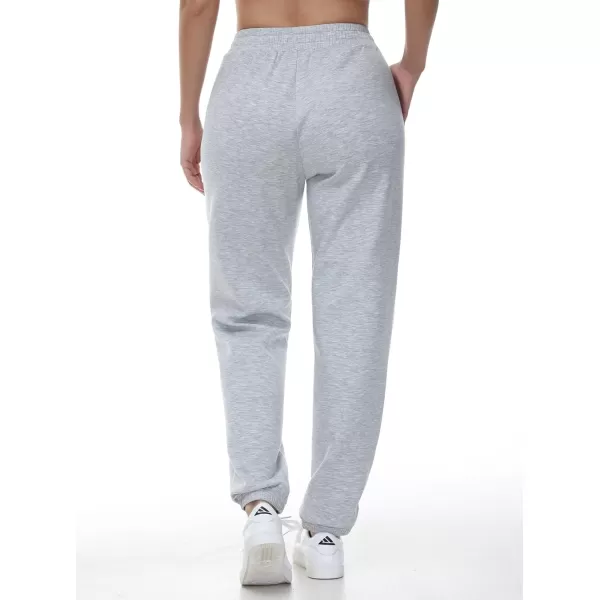 THE GYM PEOPLE Womens Baggy Cinch Bottom Sweatpants Lightweight Workout Joggers Pants with PocketsLight Heather Grey