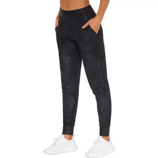 THE GYM PEOPLE Womens Joggers Pants Lightweight Athletic Leggings Tapered Lounge Pants for Workout Yoga RunningFaux Leather Coated