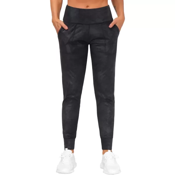 THE GYM PEOPLE Womens Joggers Pants Lightweight Athletic Leggings Tapered Lounge Pants for Workout Yoga RunningFaux Leather Coated