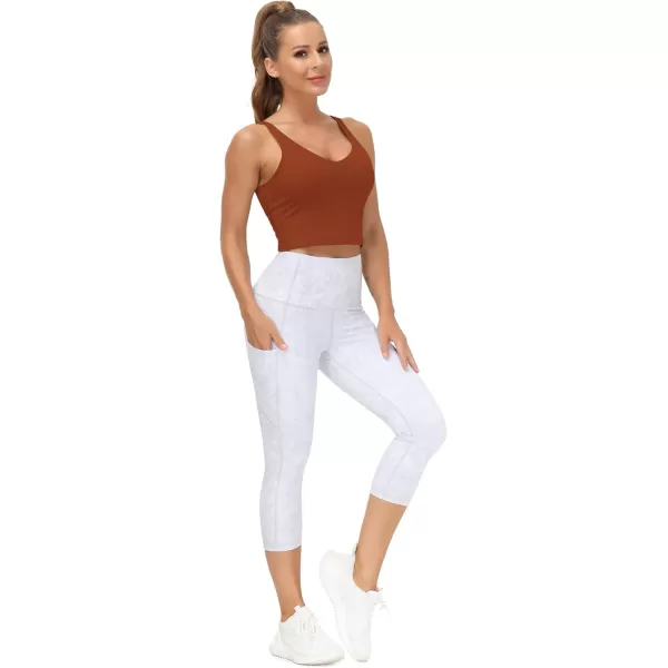 THE GYM PEOPLE Womens Sports Bra Longline Wirefree Padded with Medium SupportBrick Red