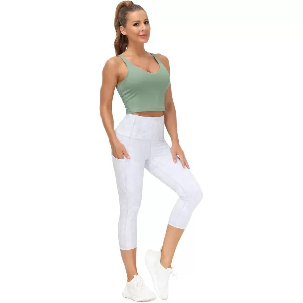 THE GYM PEOPLE Womens Sports Bra Longline Wirefree Padded with Medium SupportJasmine Green