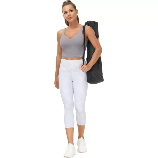 THE GYM PEOPLE Womens Sports Bra Longline Wirefree Padded with Medium SupportLavender Grey
