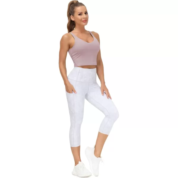 THE GYM PEOPLE Womens Sports Bra Longline Wirefree Padded with Medium SupportLight Purple