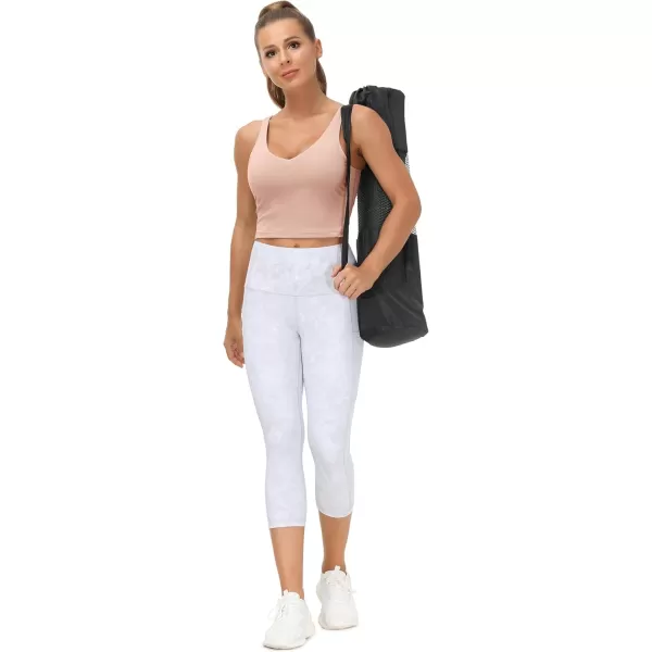 THE GYM PEOPLE Womens Sports Bra Longline Wirefree Padded with Medium SupportSoft Pink