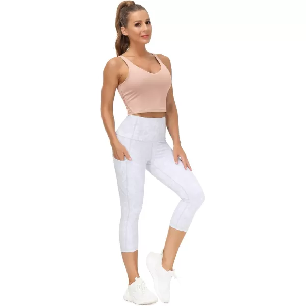 THE GYM PEOPLE Womens Sports Bra Longline Wirefree Padded with Medium SupportSoft Pink