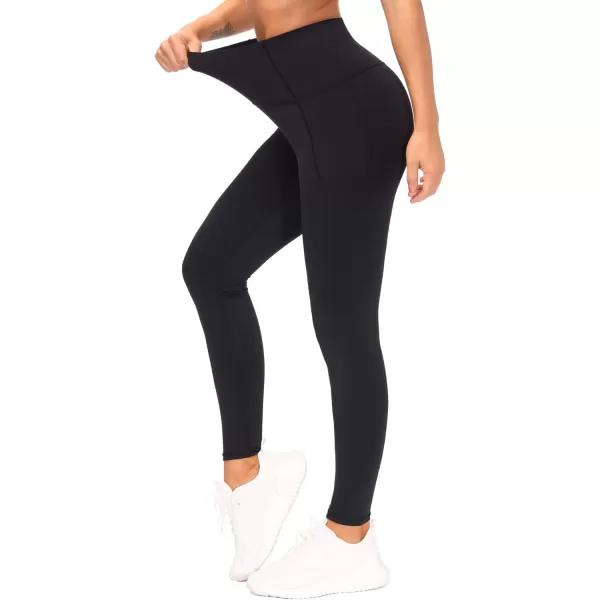 THE GYM PEOPLE Womens Yoga Pants High Waist with Pocket Tummy ControlBlack