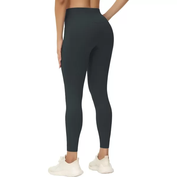 THE GYM PEOPLE Womens Yoga Pants High Waist with Pocket Tummy ControlCharcoal Grey
