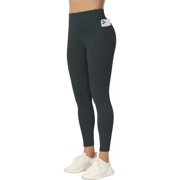 THE GYM PEOPLE Womens Yoga Pants High Waist with Pocket Tummy ControlCharcoal Grey