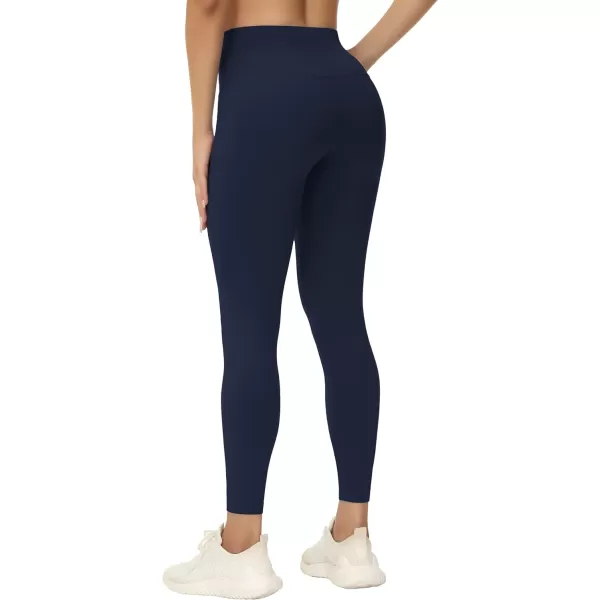 THE GYM PEOPLE Womens Yoga Pants High Waist with Pocket Tummy ControlNavy Blue