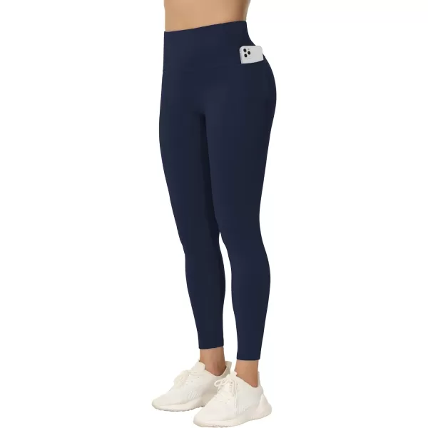 THE GYM PEOPLE Womens Yoga Pants High Waist with Pocket Tummy ControlNavy Blue