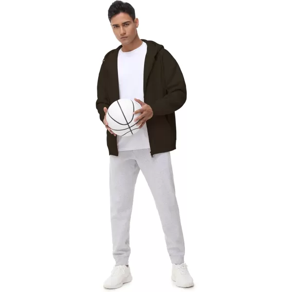 THE GYM PEOPLE Mens Full Zip Fleece Hoodie Jacket Loose Fit Soft Sweatshirts with Pockets DrawstringDark Grey