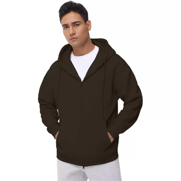 THE GYM PEOPLE Mens Full Zip Fleece Hoodie Jacket Loose Fit Soft Sweatshirts with Pockets DrawstringDark Grey