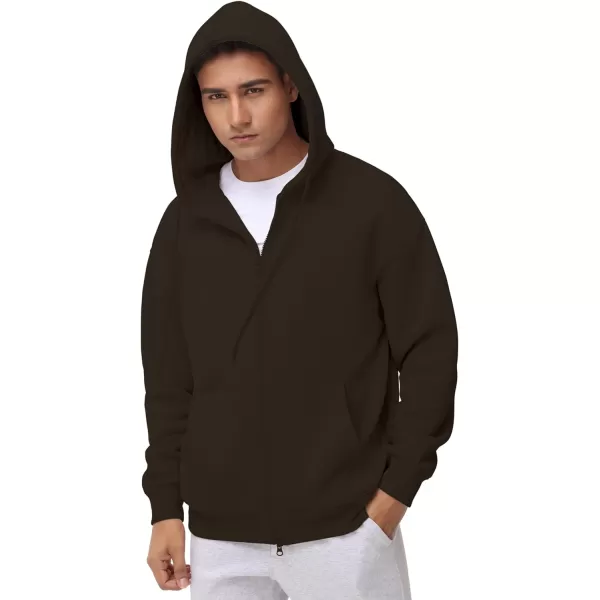THE GYM PEOPLE Mens Full Zip Fleece Hoodie Jacket Loose Fit Soft Sweatshirts with Pockets DrawstringDark Grey