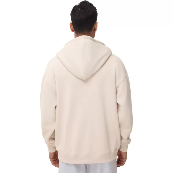 THE GYM PEOPLE Mens Full Zip Fleece Hoodie Jacket Loose Fit Soft Sweatshirts with Pockets DrawstringKhaki