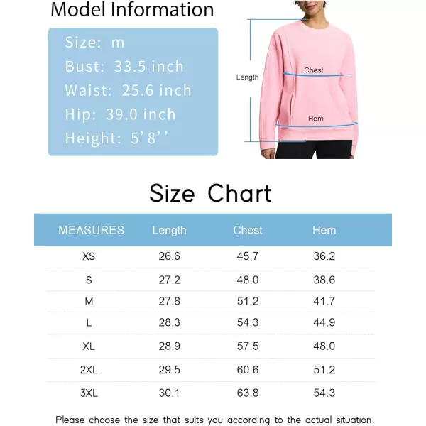 THE GYM PEOPLE Womens Fleece Pullover Sweatshirt Loose Boxy Lounge Long Sleeve Workout Shirt with PocketPink