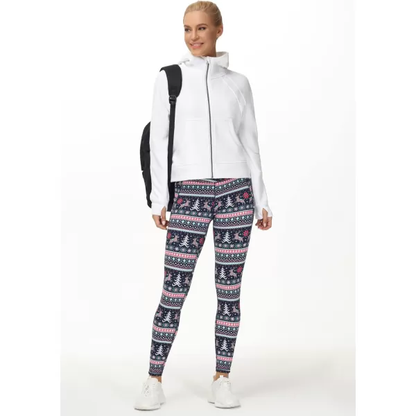 THE GYM PEOPLE Womens FullZip Up Hoodies Jacket Fleece Workout Crop Tops Sweatshirts with Pockets Thumb HoleWhite