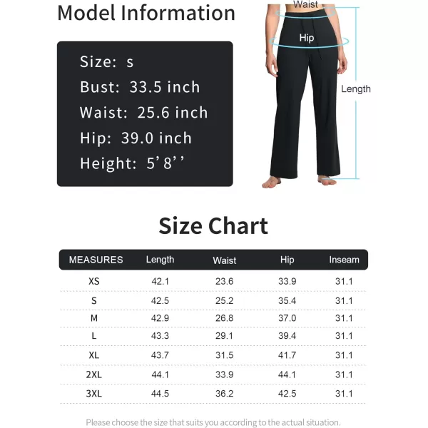 THE GYM PEOPLE Womens Wide Leg Yoga Pants High Waist Loose Stretch Palazzo Lounge Pant with Pockets DrawstringBlack