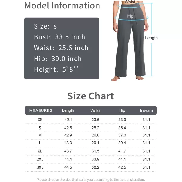 THE GYM PEOPLE Womens Wide Leg Yoga Pants High Waist Loose Stretch Palazzo Lounge Pant with Pockets DrawstringDark Grey