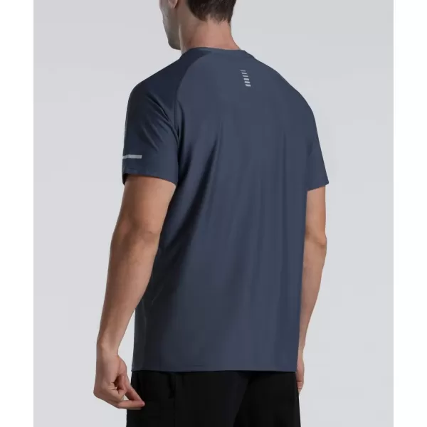 Mens Cooling Ice Silk Running Shirts Quick Dry Short Sleeve Athletic Gym TShirts UPF 50 Outdoor Workout TshirtsCharcoal Grey