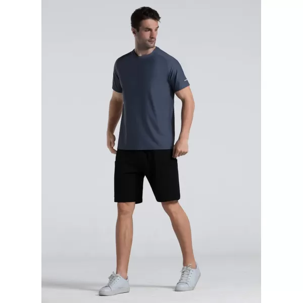 Mens Cooling Ice Silk Running Shirts Quick Dry Short Sleeve Athletic Gym TShirts UPF 50 Outdoor Workout TshirtsCharcoal Grey