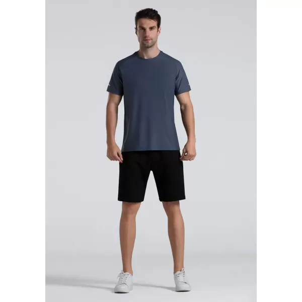 Mens Cooling Ice Silk Running Shirts Quick Dry Short Sleeve Athletic Gym TShirts UPF 50 Outdoor Workout TshirtsCharcoal Grey