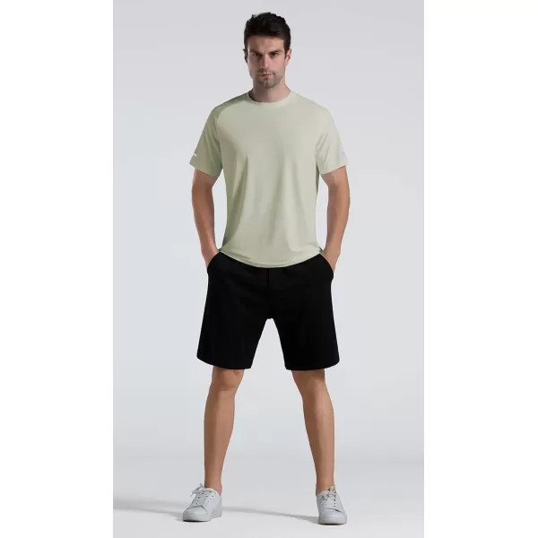 Mens Cooling Ice Silk Running Shirts Quick Dry Short Sleeve Athletic Gym TShirts UPF 50 Outdoor Workout TshirtsLight Green