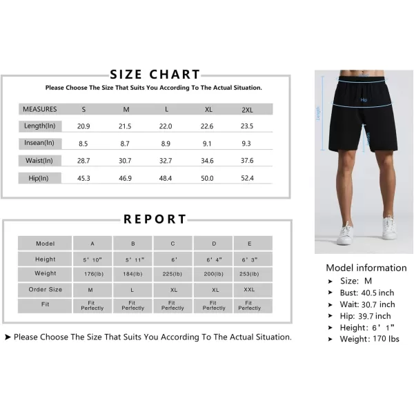 Mens Lounge Shorts with Deep Pockets Loosefit Jersey Shorts for RunningWorkoutTraining Basketball605 Black
