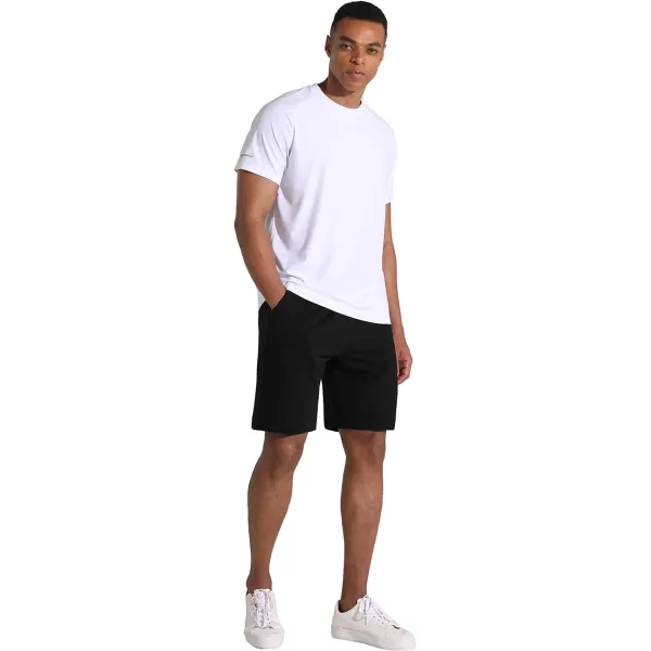 Mens Lounge Shorts with Deep Pockets Loosefit Jersey Shorts for RunningWorkoutTraining Basketball605 Black