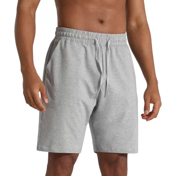 Mens Lounge Shorts with Deep Pockets Loosefit Jersey Shorts for RunningWorkoutTraining Basketball605 Grey