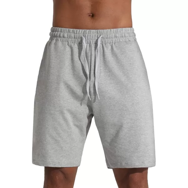 Mens Lounge Shorts with Deep Pockets Loosefit Jersey Shorts for RunningWorkoutTraining Basketball605 Grey