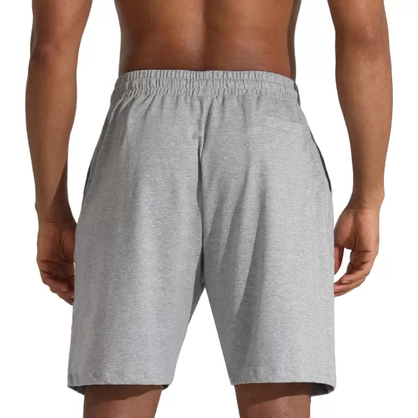 Mens Lounge Shorts with Deep Pockets Loosefit Jersey Shorts for RunningWorkoutTraining Basketball605 Grey