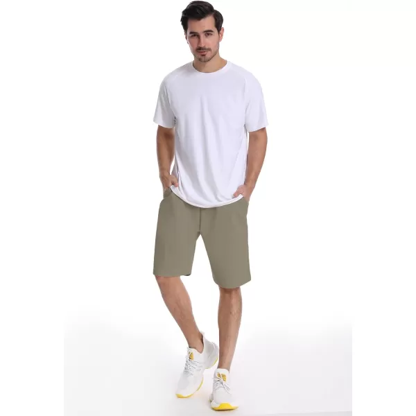 Mens Lounge Shorts with Deep Pockets Loosefit Jersey Shorts for RunningWorkoutTraining BasketballGrey Brown