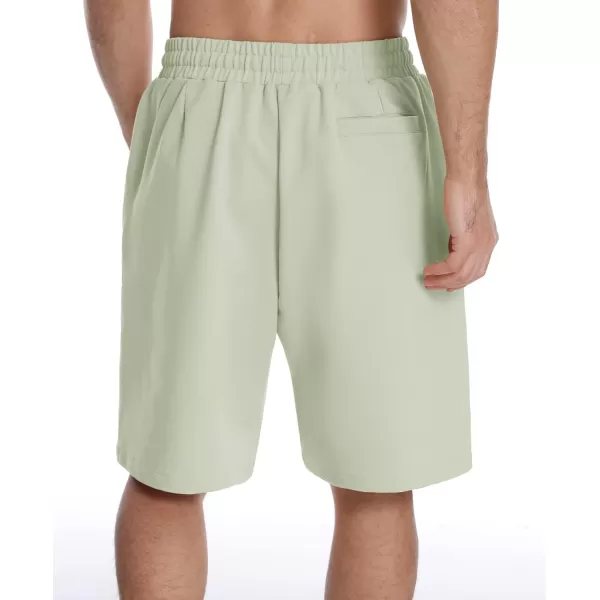 Mens Lounge Shorts with Deep Pockets Loosefit Jersey Shorts for RunningWorkoutTraining BasketballLight Green