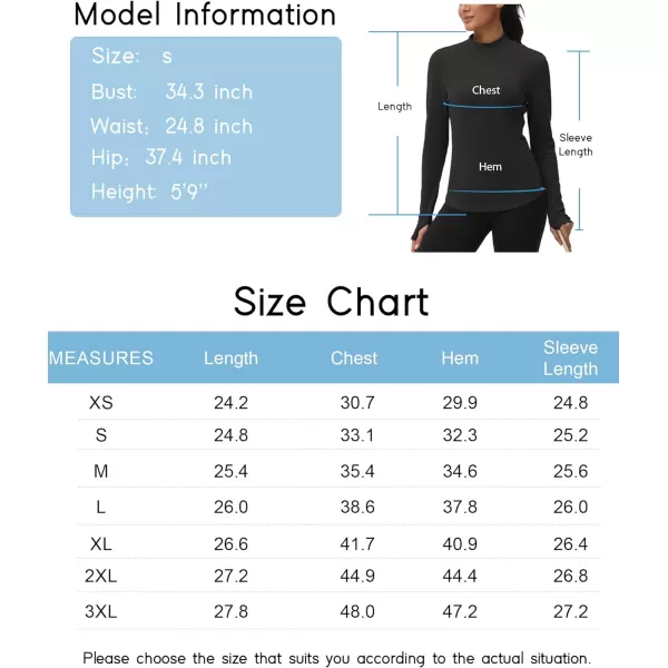 THE GYM PEOPLE Fleece Mock Turtleneck Pullover Base Layer Shirts Long Sleeve Workout Tops with Thumb HoleBlack
