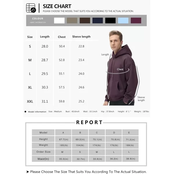 THE GYM PEOPLE Mens Fleece Pullover Hoodie Loose Fit Ultra Soft Hooded Sweatshirt With PocketsDark Purple
