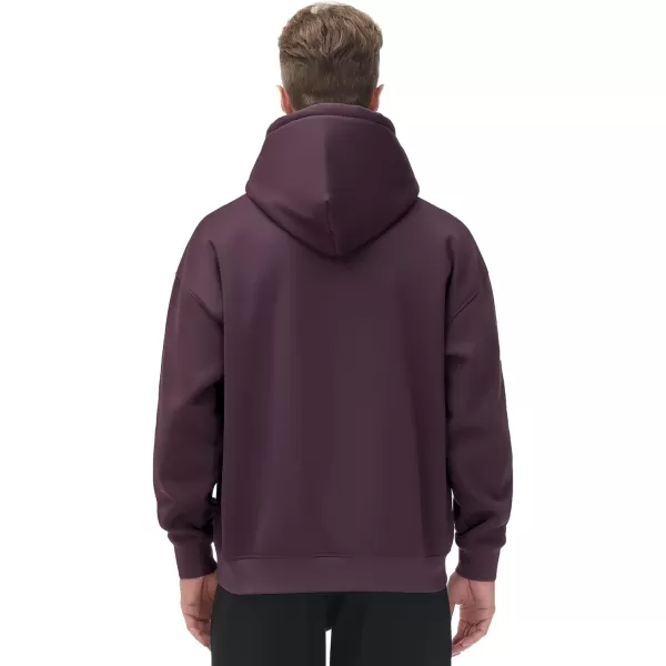 THE GYM PEOPLE Mens Fleece Pullover Hoodie Loose Fit Ultra Soft Hooded Sweatshirt With PocketsDark Purple