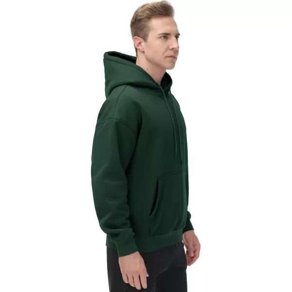 THE GYM PEOPLE Mens Fleece Pullover Hoodie Loose Fit Ultra Soft Hooded Sweatshirt With PocketsGreen