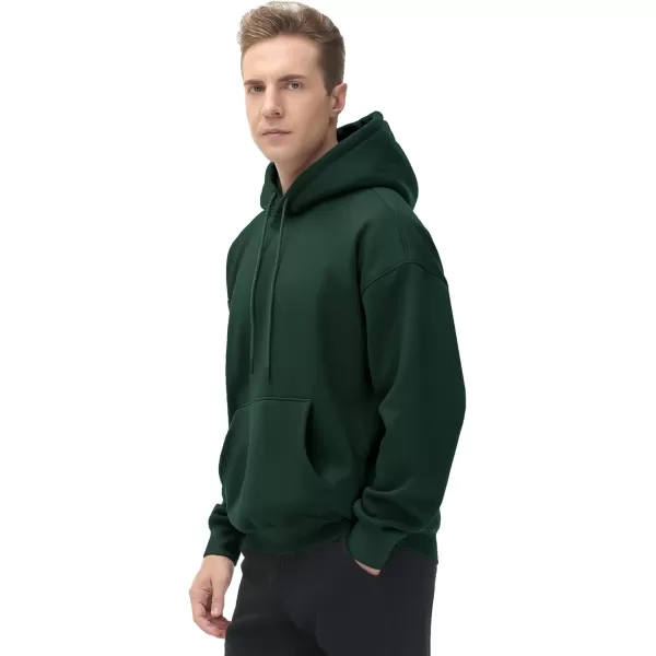 THE GYM PEOPLE Mens Fleece Pullover Hoodie Loose Fit Ultra Soft Hooded Sweatshirt With PocketsGreen