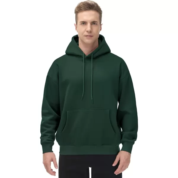 THE GYM PEOPLE Mens Fleece Pullover Hoodie Loose Fit Ultra Soft Hooded Sweatshirt With PocketsGreen