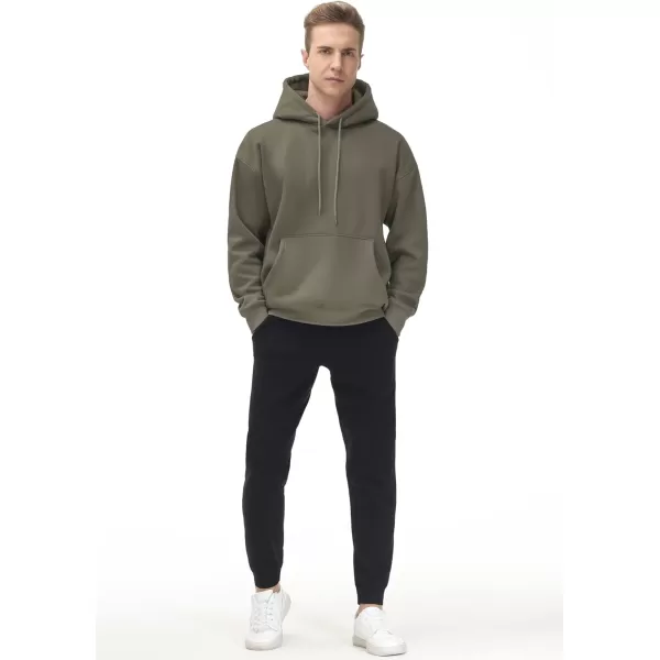THE GYM PEOPLE Mens Fleece Pullover Hoodie Loose Fit Ultra Soft Hooded Sweatshirt With PocketsGrey