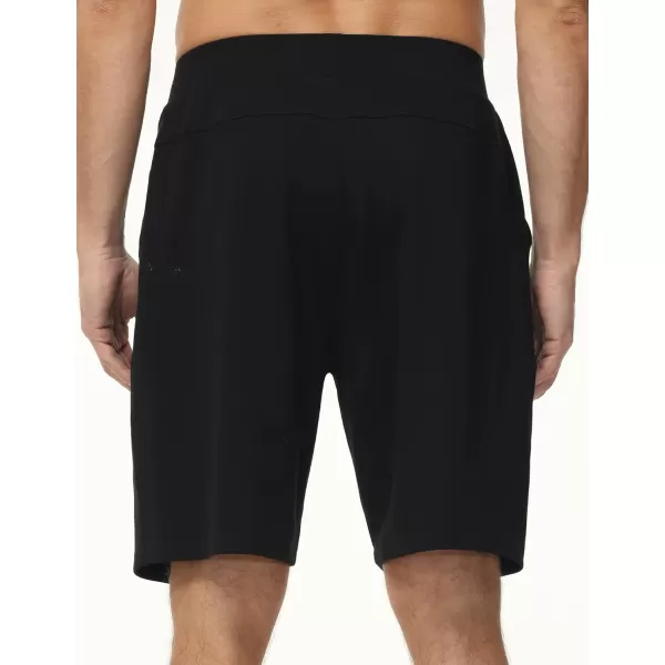 THE GYM PEOPLE Mens Workout Shorts Drawstring Athletic Loose Fit Lounge Sweat Shorts with PocketsBlack